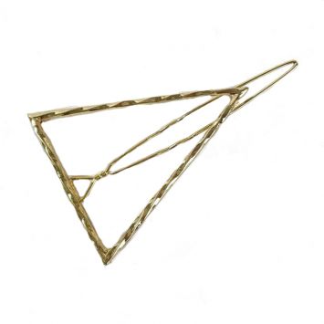 Металлическая заколка - Граненый треугольник