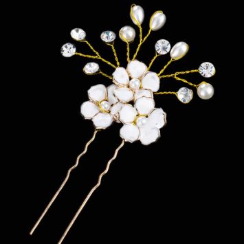 Свадебные шпильки - Керамические цветы