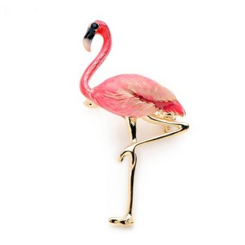 Женская брошь - Фламинго