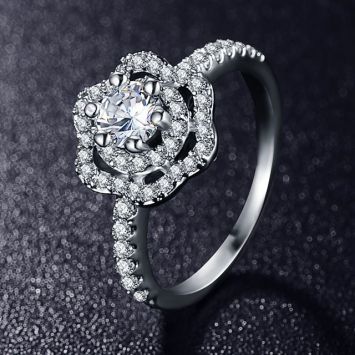 Женское кольцо - Ажурный цветок