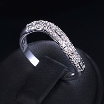 Женское кольцо - Кристальный изгиб