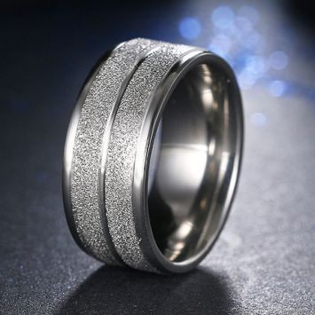 Женское кольцо - Потертая сталь