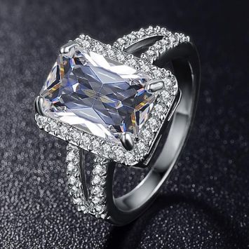 Женское кольцо - Прямоугольный камень