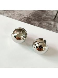 Серьги-кольца - Углубленный шар