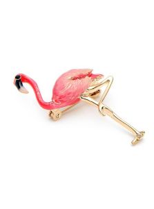 Женская брошь - Фламинго