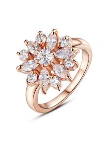 Женское кольцо - Алмазный цветок